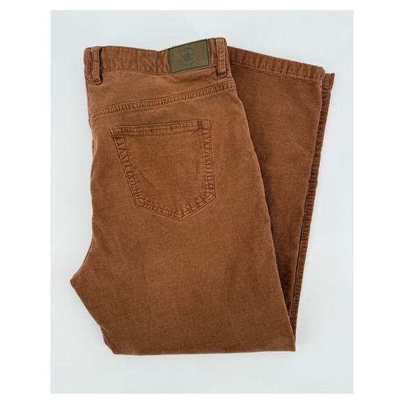 Peter Millar Corduroy Pants Mens 36* Brown 5 Pocket Casual Trousers - Picture 1 of 11